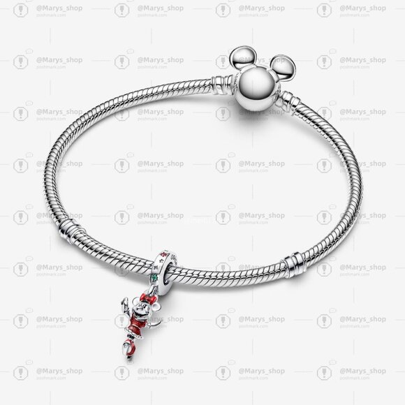 Pandora Minnie Mouse Ice Skating Dangle Charm - Picture 3 of 6